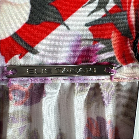 ELIE TAHARI Delilah Floral Pleated Midi Skirt, Size 8. - Picture 10 of 14